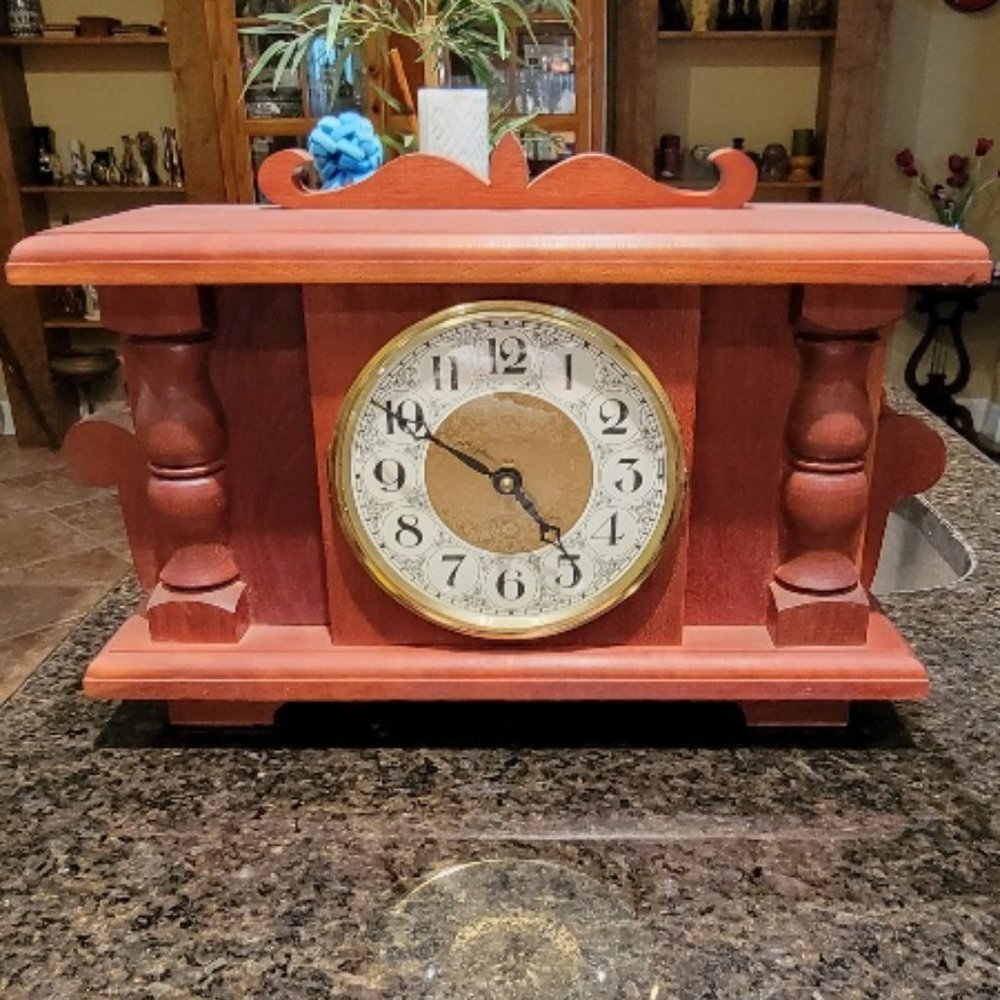 Wooden Quartz Clock Made by Service Person.